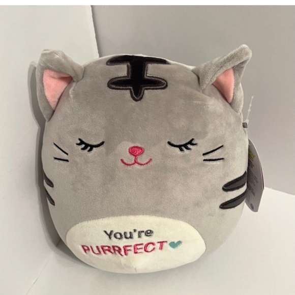 Squishmallow Tally Cat Valentines Day Squad ,You’re Purrfect, 9” soft plush - Picture 2 of 8